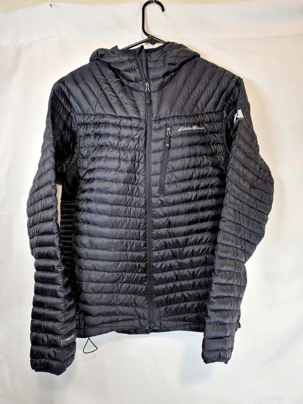 Eddie Bauer Men's StormDown 800 Hooded Jacket Black Medium
